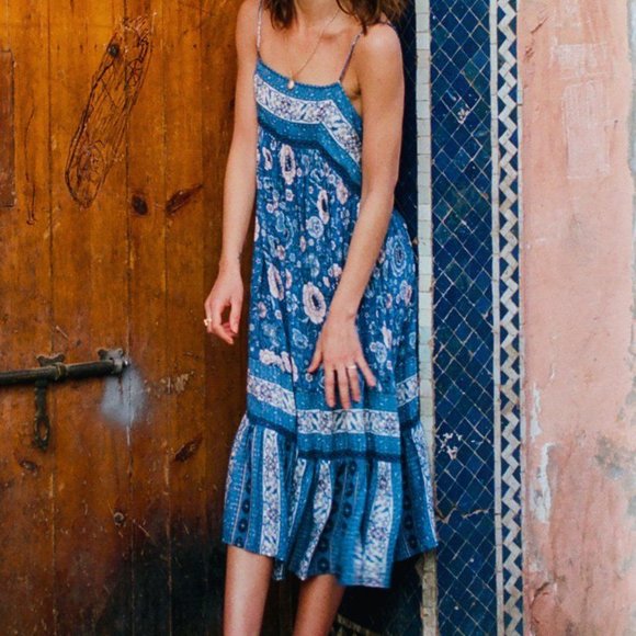 SOLD Spell Gypsy ColZAHARA STRAPPY MIDI Dress - Picture 2 of 6